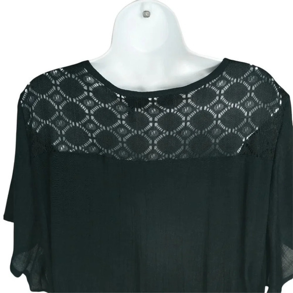 Claire France Maxi Black Dress with Lace and Matching Tie Up Belt 16 NWT - Picture 9 of 11